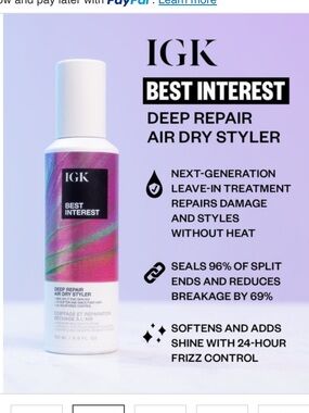 GK Best Interest Deep Repair Air Dry Styler – 150 ML